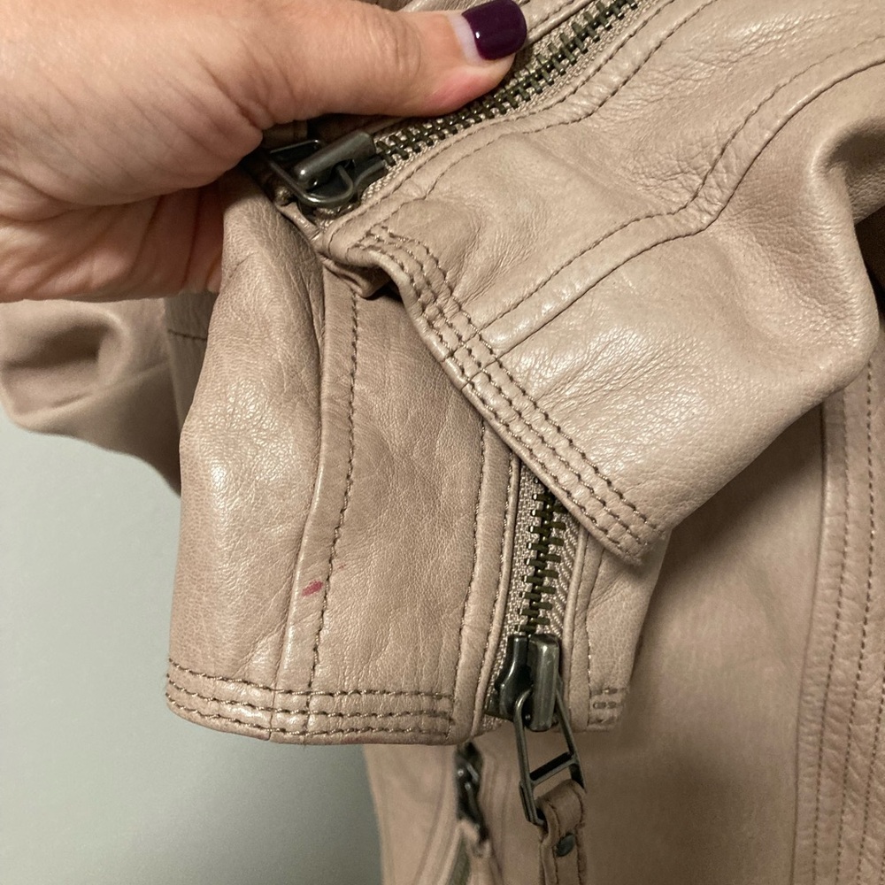 Joie Blush Leather Jacket - Picture 6 of 11